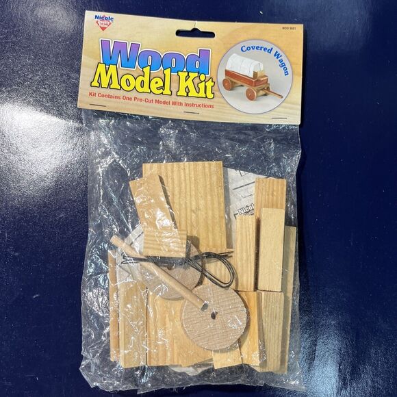 VTG New Nicole Wood Model Kits Covered‎ Wagon WOD 9861 2004 - Picture 1 of 3
